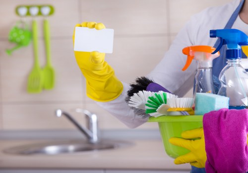 Professional office cleaning in a modern London workspace