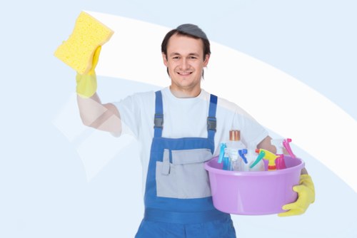 Cleaner in London providing detailed kitchen cleaning