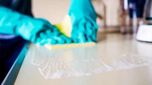 Eco-friendly cleaner in London with cleaning supplies