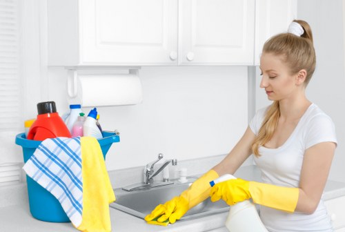 Professional deep cleaning in a modern London property